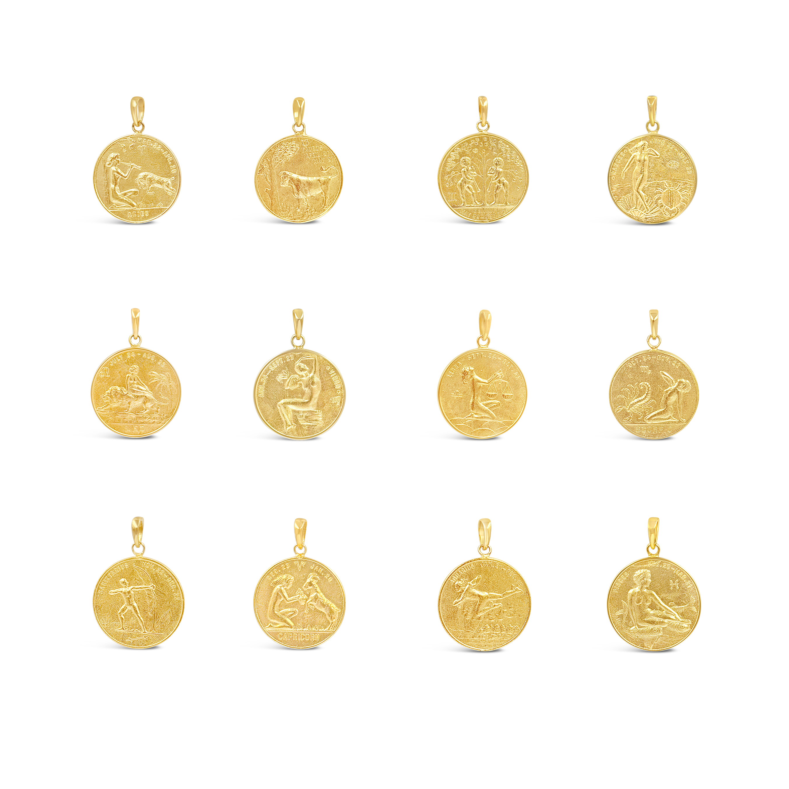 ZODIAC COIN CHARMS | Daphine Gold Plated Jewellery