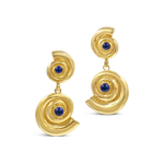 Daphine Agathe earrings in gold with Lapis Lazuli stone