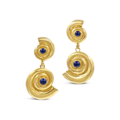 Daphine Agathe earrings in gold with Lapis Lazuli stone