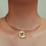 Daphine Agathe necklace in gold with Lapis Lazuli