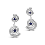 Daphine Agathe earrings in silver with Lapis Lazuli stone