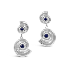 Daphine Agathe earrings in silver with Lapis Lazuli stone