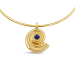 Daphine Agathe choker necklace gold with Lapis Lazuli