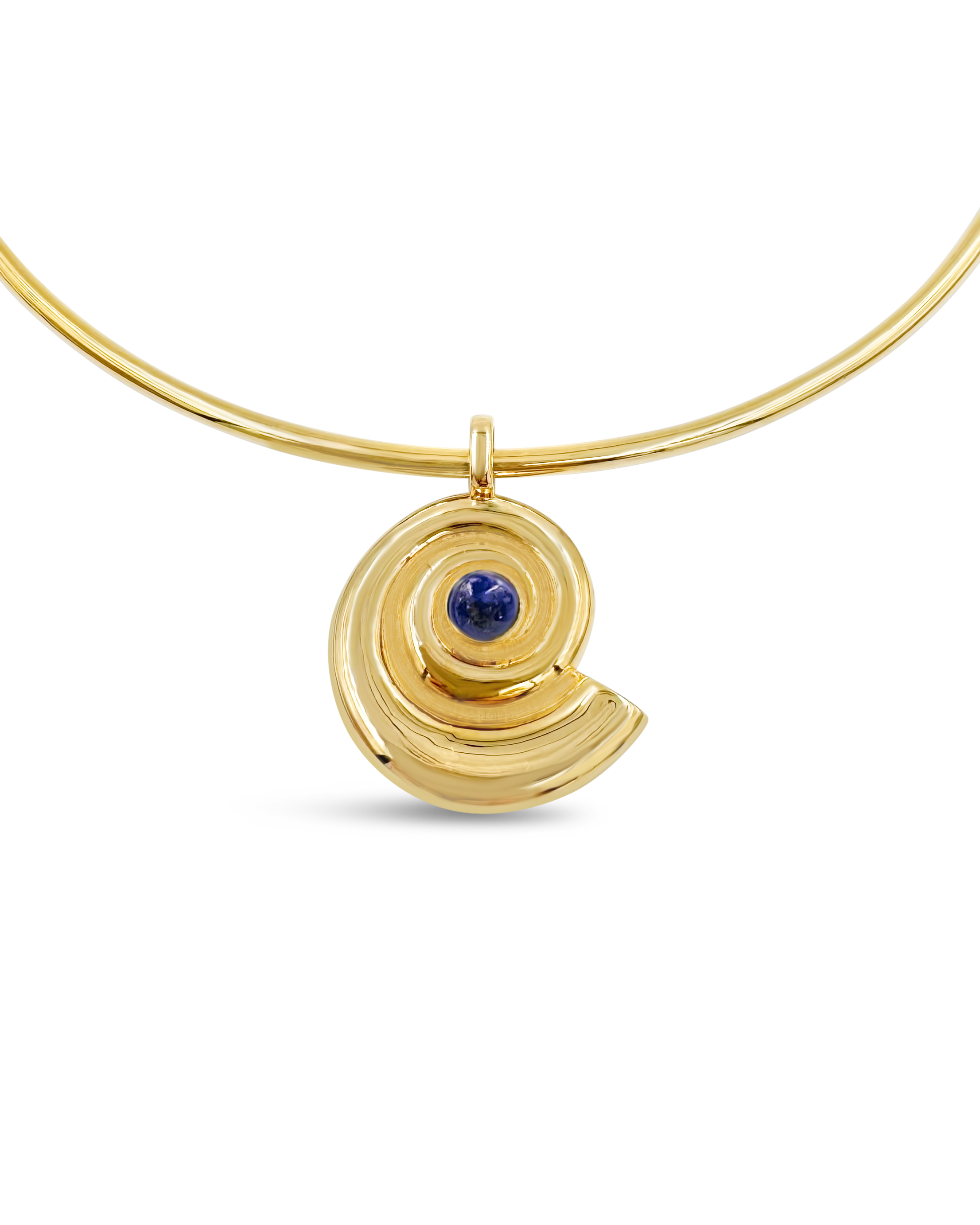 Daphine Agathe choker necklace gold with Lapis Lazuli