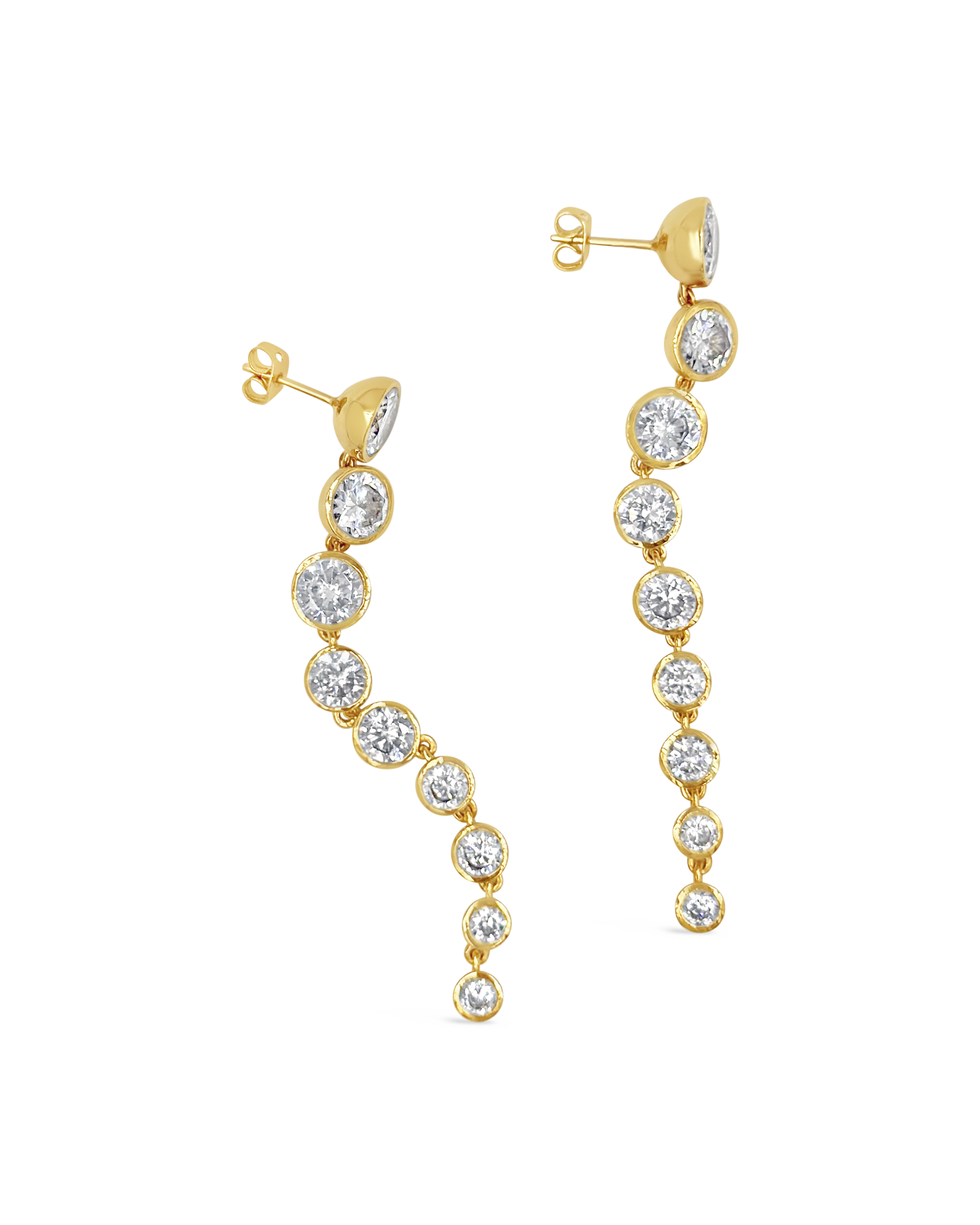 Daphine Cleo earrings in gold with cubic zirconia