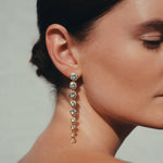 Daphine Cleo earrings in gold and zirconia stones