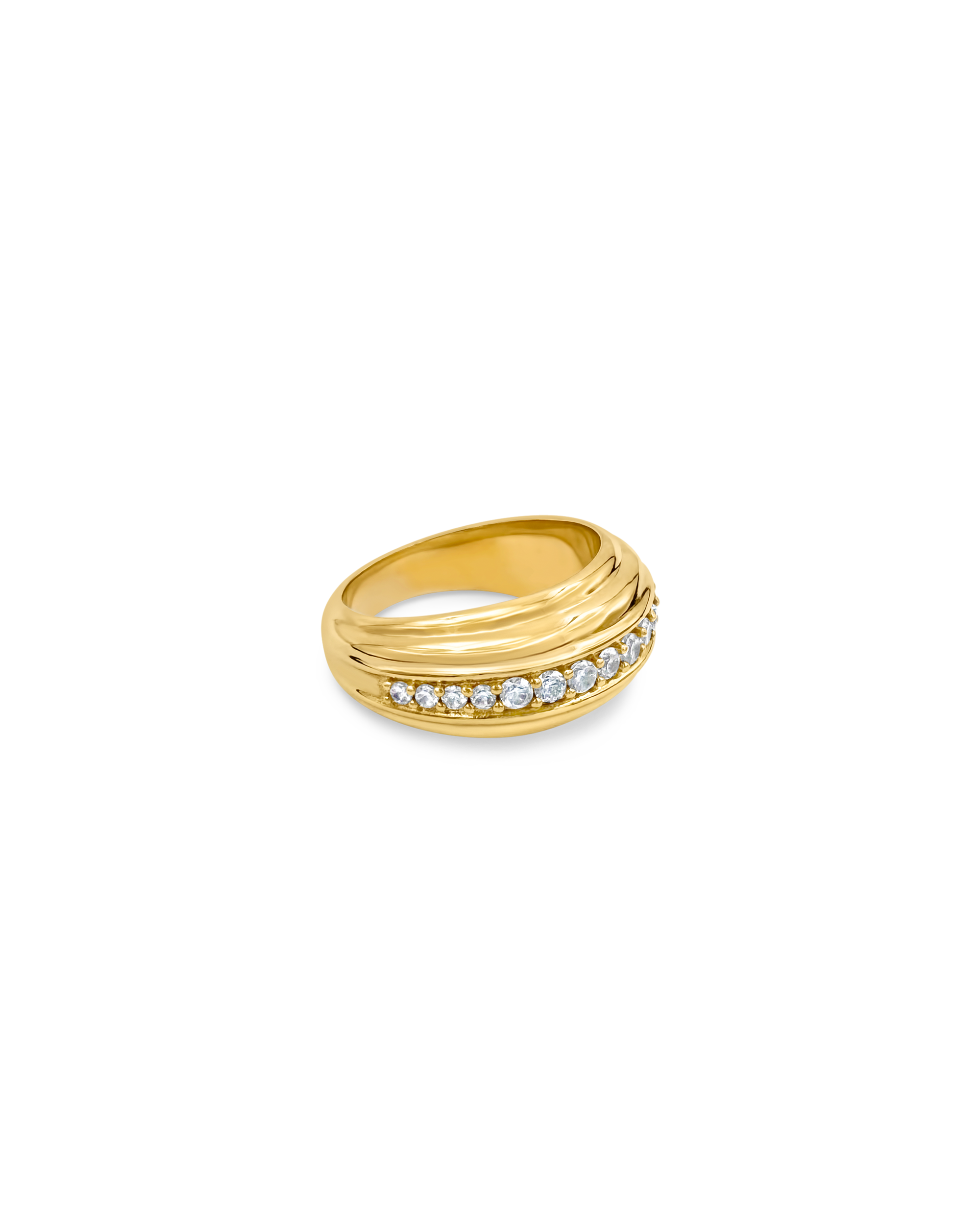 Daphine Ella ring in gold with cubic zirconia