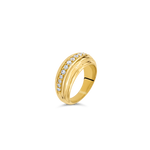 Daphine Ella ring in gold with cubic zirconia