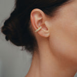 Daphine Sabine ear cuff in gold with cubic zirconia