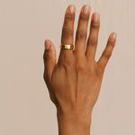 Thin Reena Ring, 18ct Gold Plated.