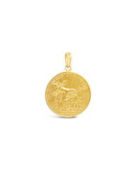 AQUARIUS COIN CHARM